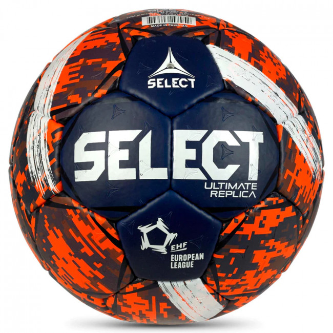Мяч гандбольный SELECT Ultimate Replica v23, 3571854495, р.2 (Jr), EHF Appr, ПУ, руч.сш, сине-оранжевый 