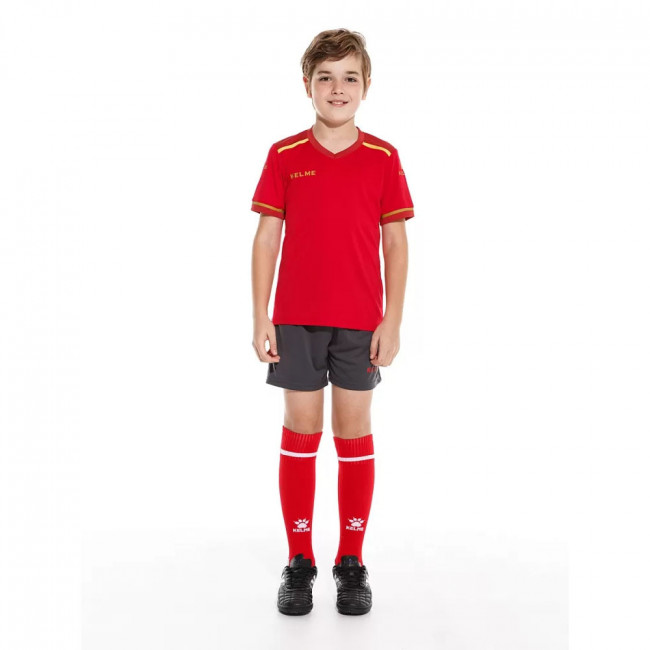 Форма футб. детск. KELME, 8351ZB3158-667-120, рост 120, 100% полиэстер, красный-т.серый 