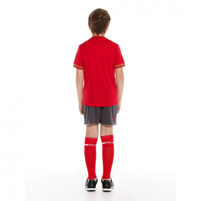 Форма футб. детск. KELME, 8351ZB3158-667-120, рост 120, 100% полиэстер, красный-т.серый 