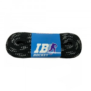 Шнурки для коньков IB Hockey с пропиткой, HLIB274BK, полиэстер, 274см, черные
