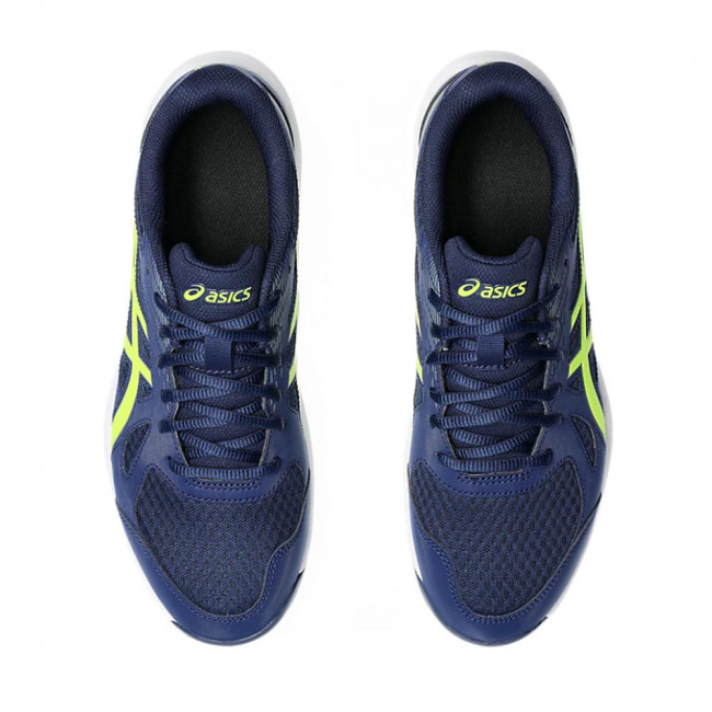 Кроссовки волейб. муж. ASICS Upcourt 6 1071A104 400,р.8(рос.40),искуственная кожа, текстиль, сине-зеленый 