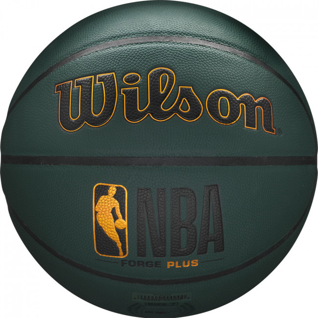 Мяч баскетбольный WILSON NBA Forge Plus, WTB8103XB07, р.7, PU, бутил. камера, зеленый 