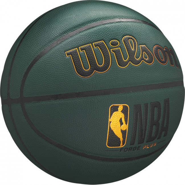 Мяч баскетбольный WILSON NBA Forge Plus, WTB8103XB07, р.7, PU, бутил. камера, зеленый 