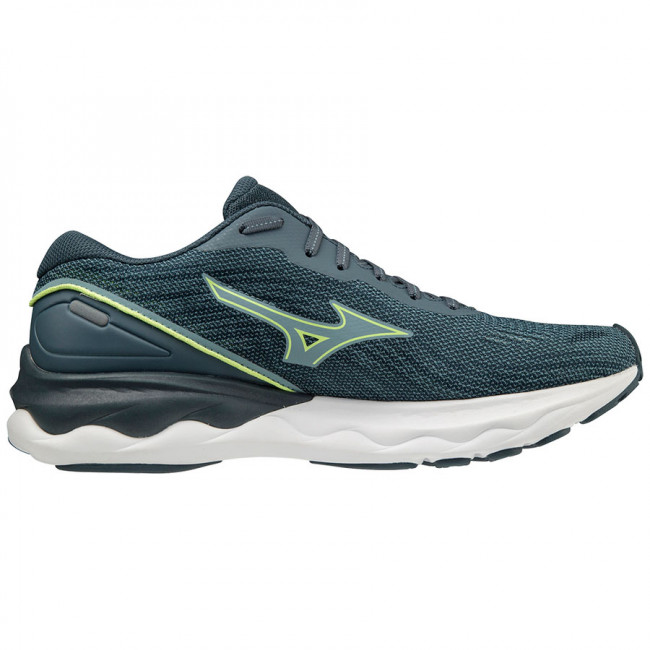 Кроссовки бег. MIZUNO Wave Skyrise, J1GC220981,р.UK11.5 (рос.45.5),иск. кожа, текстиль,синий 