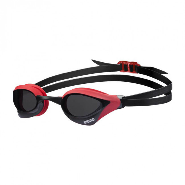 Очки для плавания "ARENA Cobra Core Swipe", арт.003930450, ДЫМЧАТЫЕ линзы, смен.перен., красная опр 