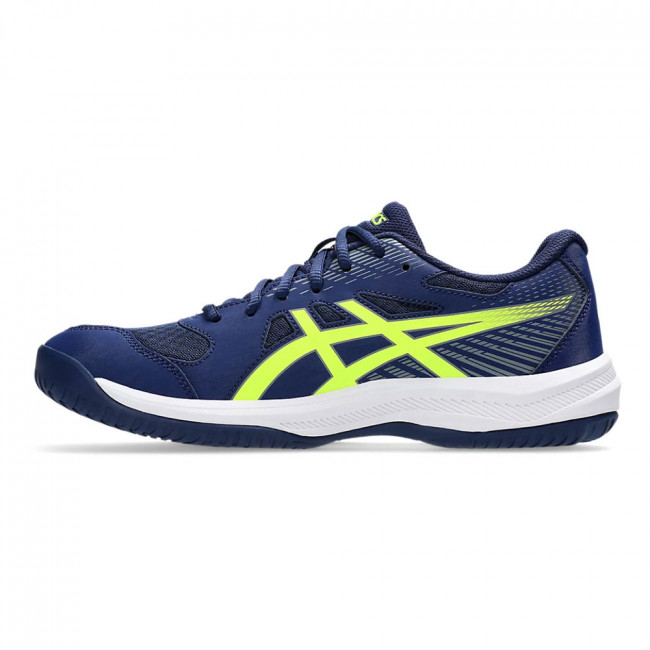 Кроссовки волейб. муж. ASICS Upcourt 6 1071A104 400,р.9(рос.41),искуственная кожа, текстиль, сине-зеленый 