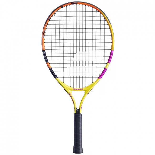 Ракетка для большого тенниса детская BABOLAT Nadal 21 Gr0000, арт.140455-100, для 5-7 лет,алюминий,со струнами,жел-оранж Ракетка для большого тенниса детская BABOLAT Nadal 21 Gr0000, арт.140455-100, для 5-7 лет,алюминий,со струнами,жел-оранж