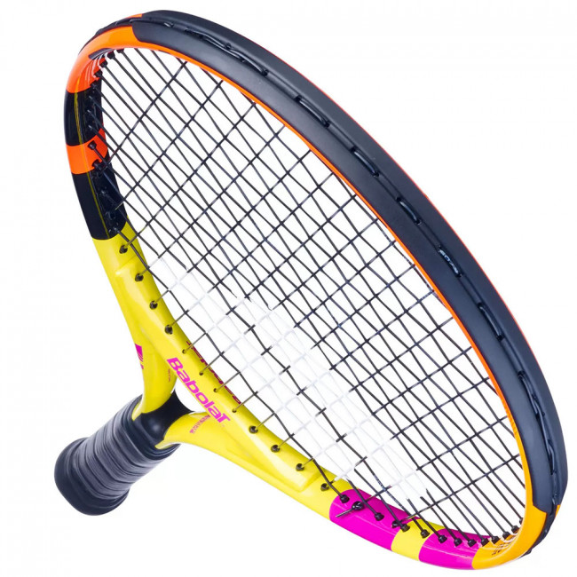 Ракетка для большого тенниса детская BABOLAT Nadal 21 Gr0000, арт.140455-100, для 5-7 лет,алюминий,со струнами,жел-оранж Ракетка для большого тенниса детская BABOLAT Nadal 21 Gr0000, арт.140455-100, для 5-7 лет,алюминий,со струнами,жел-оранж