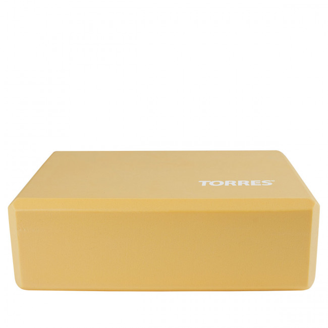 Блок для йоги "TORRES" арт.YL8005B, размер 8x15x23 см, материал ЭВА, песочный 