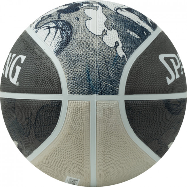 Мяч баскетбольный SPALDING Sketch Jump р.7, 84382z, резина, бутил. камера, серый 