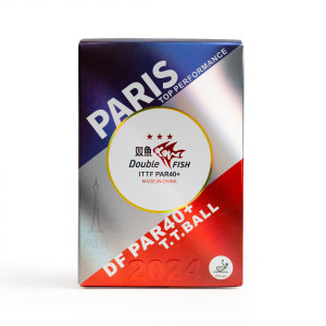 Мяч для настольного тенниса Double Fish Paris 2024 Olympic Games 3***,PAR40, 40+мм, ITTF Appr,ABS,уп.6 шт