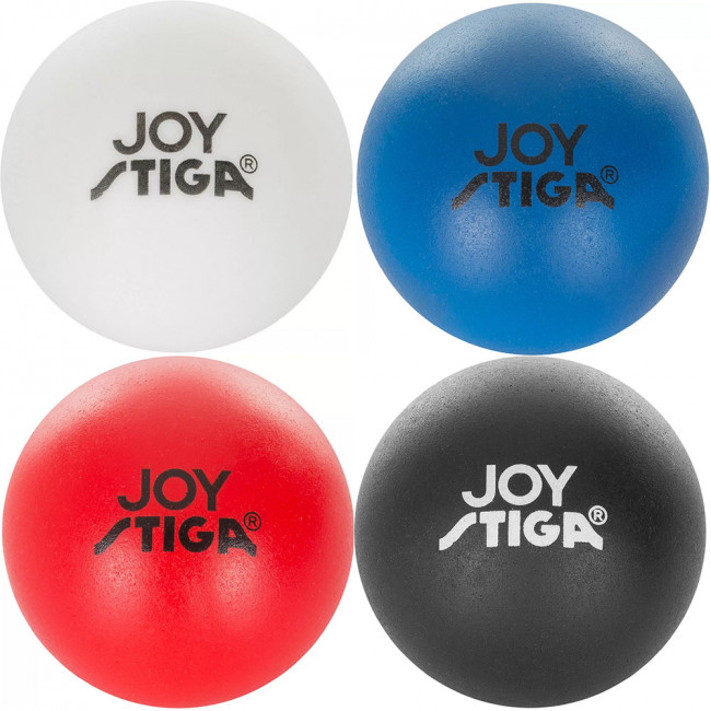 Мяч для настольного тенниса Stiga Joy, 1110-5240-04, диам. 40+мм, пластик, упак. 4 шт, белый 