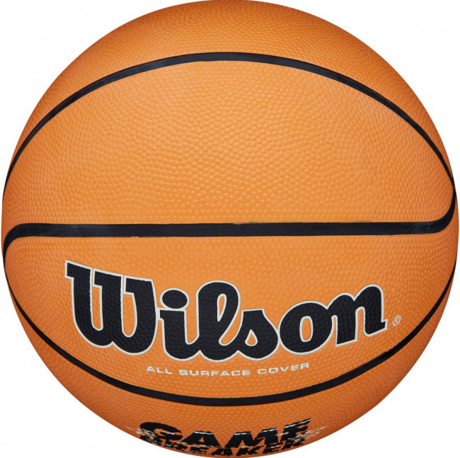 Мяч баскетбольный WILSON GAMBREAKER BSKT OR, арт.WTB0050XB5, р.5, композит, бут.камера, оранжево-черный Мяч баскетбольный WILSON GAMBREAKER BSKT OR, арт.WTB0050XB5, р.5, композит, бут.камера, оранжево-черный