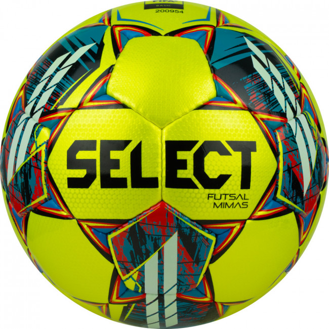 Мяч футзальный SELECT Futsal Mimas, 1053460550, р.4, BASIC, 32 пан, гл.ПУ, руч.сш, жел-сине-красный 