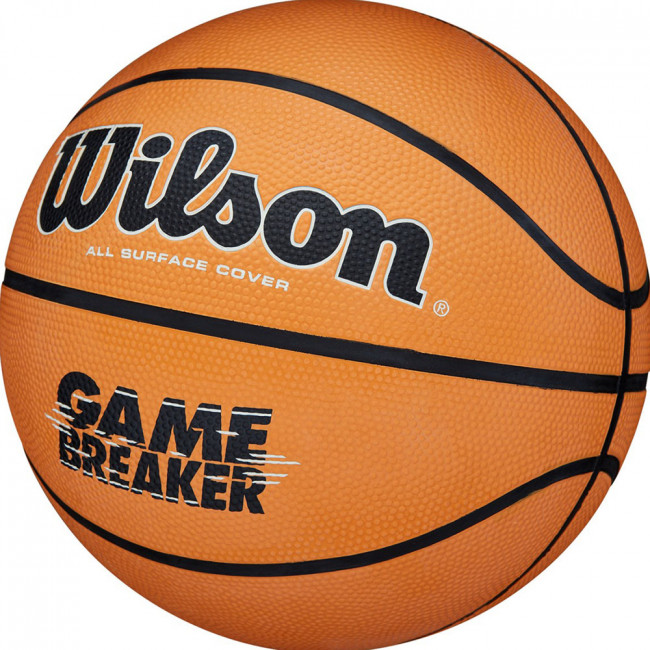 Мяч баскетбольный WILSON GAMBREAKER BSKT OR, арт.WTB0050XB6, р.6, композит, бут.камера, оранжево-черный 