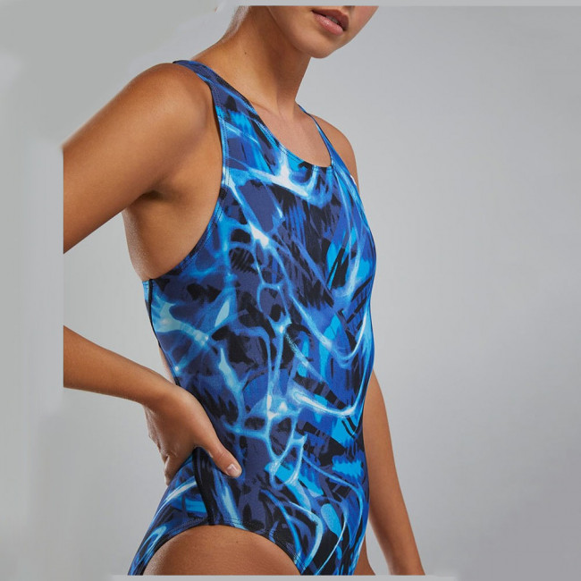 Купальник слитный TYR Maxfit Durafast Lite Electro, MELT7A-420, р.32 (рос.44), сине-голубой 