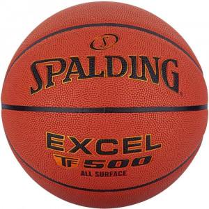 Мяч баскетбольный SPALDING TF-500 Excel In/Out р.7, 76797z, композит, коричнево-черный