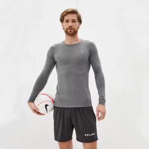 Футболка с длинным рукавом KELME Tech fit, 3891113-222-L, р.L, полиэстер, спандекс, серый
