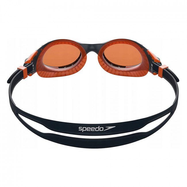 Очки для плавания "SPEEDO Futura Biofuse Flexiseal", арт.8-11315F984, ОРАНЖЕВЫЕ линзы, серая оправа 