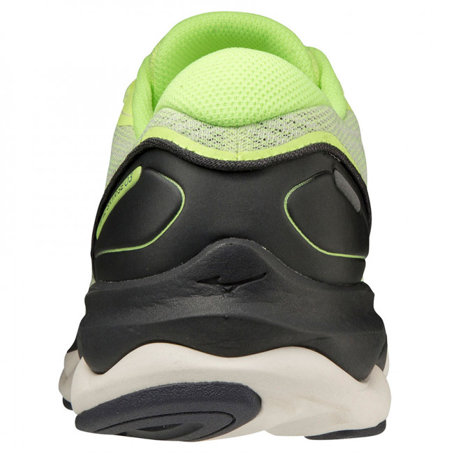 Кроссовки бег. MIZUNO Wave Skyrise, J1GC220915,р.UK10.5 (рос.44.5),иск. кожа, текстиль,салатовый 
