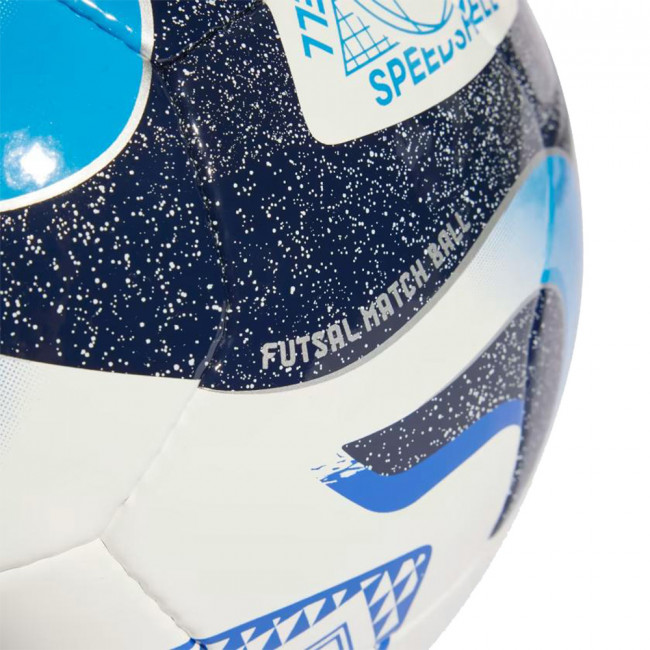 Мяч футзальный ADIDAS OCEAUNZ PRO Sala, HZ6930, р.4, FIFA Quality Pro,18 пан, ПУ, руч.сш, бело-черн-гол 