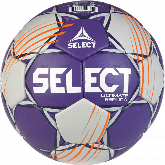 Мяч гандбольный SELECT Ultimate Replica v24, 1671854999, р.2 (Jr), EHF Appr, ПУ, руч.сш, фиолетово-белый 