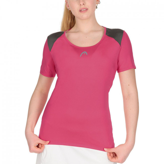 Футболка женская HEAD Club 22 T-Shirt W 814431-MA-XS, р.XS, 92% полиэстер, 8% эластан, розовый 