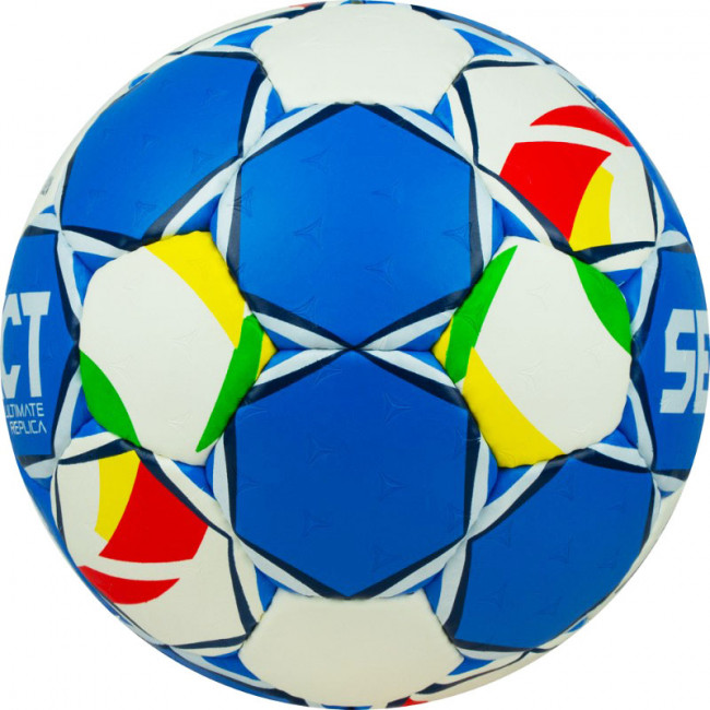 Мяч гандбольный SELECT Ultimate Replica v24, 3572858487, Senior(р.3), EHF Appr, ПУ, руч.сш, сине-оранжевый 