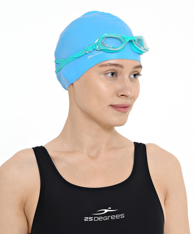Шапочка для плавания Nuance Light Blue, силикон, подростковый 