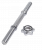 Гриф гантельный BB-107 35 см, d=25 мм, металлический, хромированный 