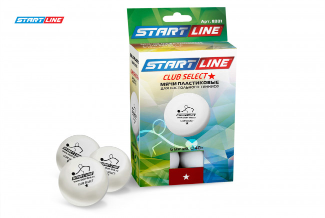Мячи Start line Club Select 1* New (6 шт, бел.) 