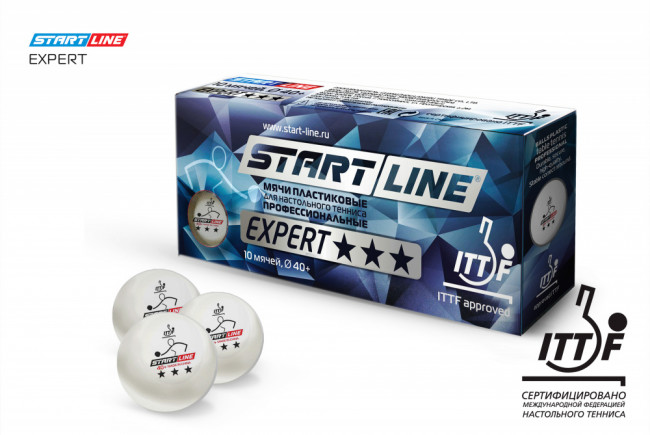Мячи Start line EXPERT V40+ 3* (ITTF) (10 шт) 