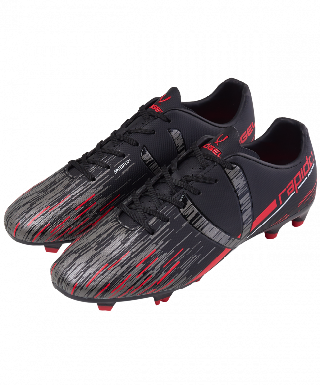 БЕЗ УПАКОВКИ Бутсы футбольные JÖGEL Rapido FG Black/grey 
