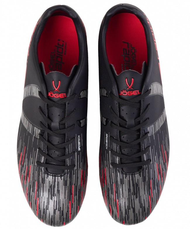 БЕЗ УПАКОВКИ Бутсы футбольные JÖGEL Rapido FG Black/grey 