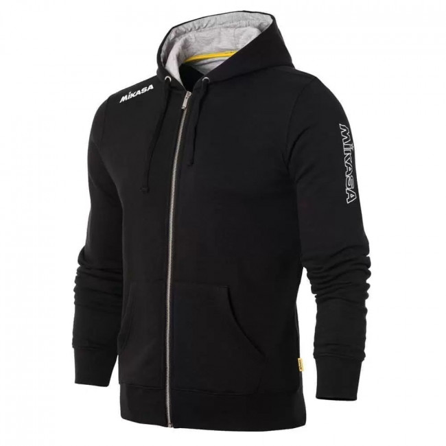 Куртка от костюма с капюшоном муж. MIKASA MT526-049-S, р.S, 70% хлопок 30% полиэстер, черный 