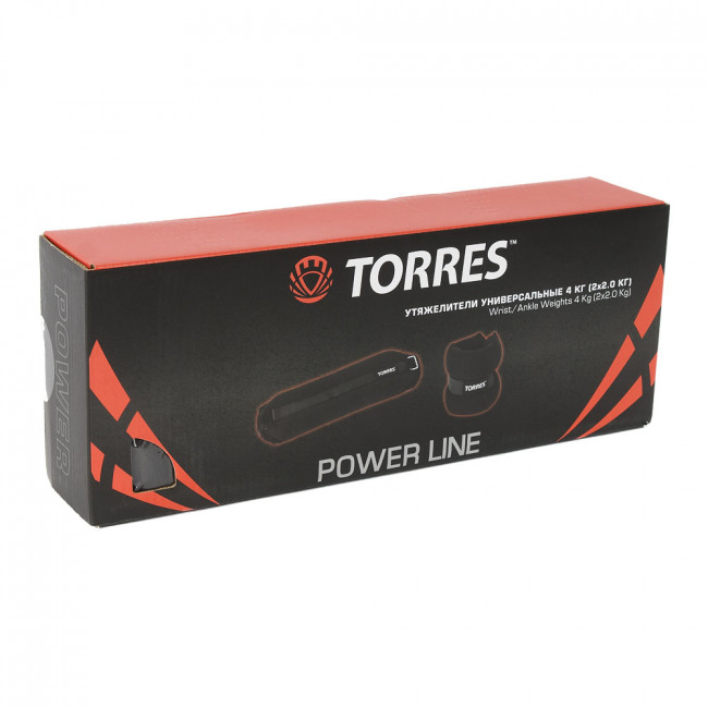 Утяжелители универсальные"TORRES 4 кг" арт.PL110184 (2штх2кг),неопрен, металл. песок, черный Утяжелители универсальные"TORRES 4 кг" арт.PL110184 (2штх2кг),неопрен, металл. песок, черный