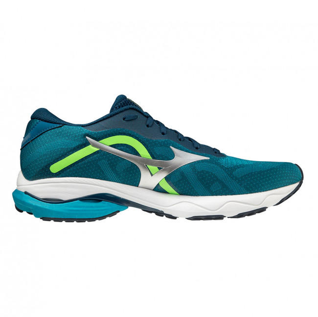 Кроссовки бег. MIZUNO Wave Ultima 13, J1GC221805,р.UK11.5 (рос.45.5),иск. кожа, текстиль,изумрудный 