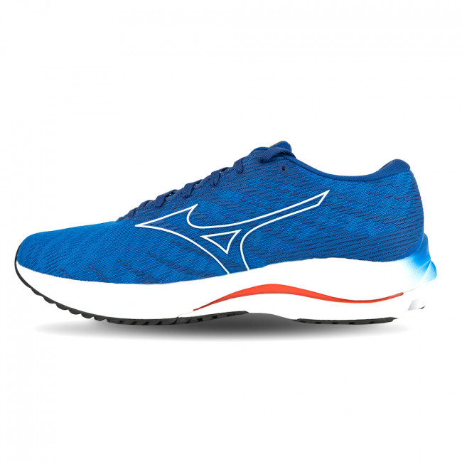 Кроссовки бег. MIZUNO Wave Rider 26, J1GC2203-05,р.UK12 (рос.46), полиэст.,нейлон,EVA,резина,синий 