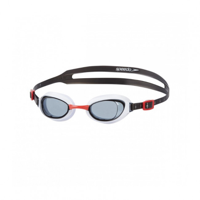 Очки для плавания "SPEEDO Aquapure", арт.8-090028912, ДЫМЧАТЫЕ линзы, сменн. переносица, белая оправа 