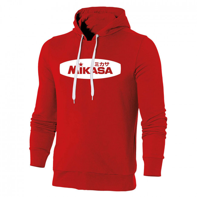 Толстовка муж. с капюшоном MIKASA MT5036-04-S, р.S, 70% хлопок, 30% полиэстер, красный 