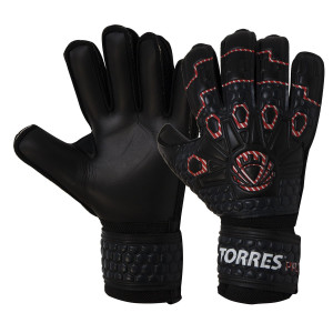 Перчатки вратарские "TORRES Pro Jr", арт.FG05217-7, р.7, 4 мм латекс, удл.манж., черно-бело-красный