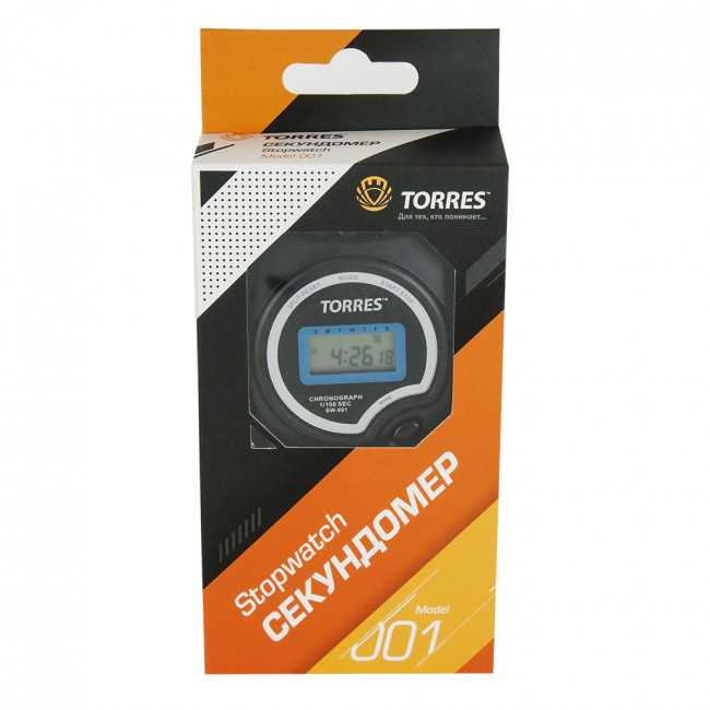 Секундомер "TORRES Stopwatch", арт.SW-001, часы, будильник, дата, черно-синий NEW 