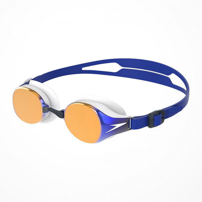 Очки для плавания "SPEEDO Hydropure Mirror", арт.8-126688136, ЗЕРКАЛЬНЫЕ линзы, синяя оправа 