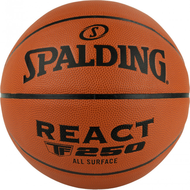 Мяч баскетбольный SPALDING TF-250 React 76-801Z, р.7, композит. кожа (ПУ), коричн-черн. Мяч баскетбольный SPALDING TF-250 React 76-801Z, р.7, композит. кожа (ПУ), коричн-черн.