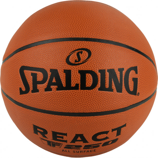 Мяч баскетбольный SPALDING TF-250 React 76-801Z, р.7, композит. кожа (ПУ), коричн-черн. Мяч баскетбольный SPALDING TF-250 React 76-801Z, р.7, композит. кожа (ПУ), коричн-черн.