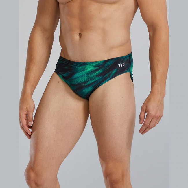 Плавки TYR Soren Durafast Elite Brief, RSOR7A-310, р.32 (рос.48), полиэстер,спандекс, зеленый 