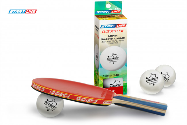 Мячи Start line Club Select 1* New (3 шт, бел.) 
