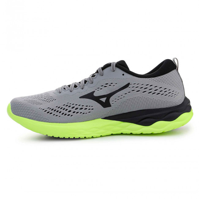 Кроссовки бег. MIZUNO Wave Revolt, J1GC218111,р.UK11 (рос.45),иск. кожа, текстиль, серый 