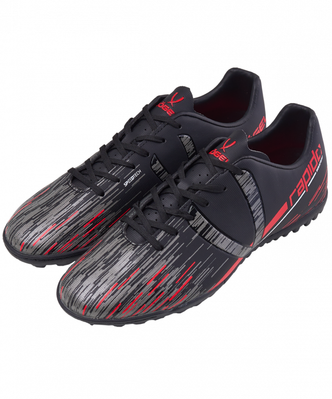 БЕЗ УПАКОВКИ Бутсы многошиповые JÖGEL Rapido TF Black/grey БЕЗ УПАКОВКИ Бутсы многошиповые JÖGEL Rapido TF Black/grey