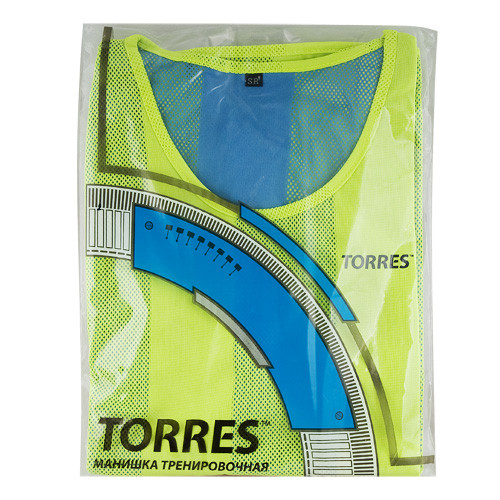 Манишка детская "TORRES" двухсторонняя, арт.TR11950Y/B, р.Jr, тренировочная, полиэстер, жёлт-синий 
